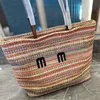 Weaving Tote Shopping Bag Vegetable Basket Bucket Straw Bags Summer Vacation Beach Travel Shoulder Handbag Purses Large Capacity Women Lafite Grass crossbody bag