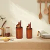 Opslagflessen hout gebruiksvoorwerpen houder crock voor keukenteller organisator chopsticks vorks servies