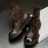 Breathable Men's Boots Shoes 2024 Ankle Boots For Men Dark Style High Street Ankle Boots P25D50