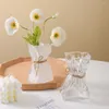 Vases Clair Vase Fleurs Fleur Hydroponique Verre Décor Petite Bouteille