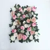 Fleurs décoratives 55x40cm Artificielle DIY Décoration De Mariage Fleur Panneaux Muraux Soie Rose Toile De Fond De Noël