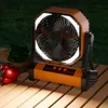 Gadgets Portable 270 ° Pivot Hanging Fan Night Light Camping Fan Desk Fan 20000MAH USB RECHARGEABLE för utomhuscampingklättring