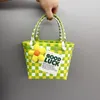 PVC Material Totes Casual and Multi-style Braided Bags with Plaid Elements and Floral Decorations