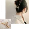 Autres femmes métal géométrique cheveux griffe filles pinces mode métal cheveux crabe pinces à cheveux bandeau épingle à cheveux élégant cheveux
