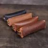 Caneta de couro vintage para bolsa de bolso de bolso Mini papelaria Bag dos estudantes do escritório Menino Menino Viagem de Negócios W3JD