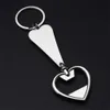 Keychains New Creative Stainless Steel Heart shaped Beer Bottle Opener Keychain Multi Tool Keyholder Men's Fashion Key Accessories Gift G230526