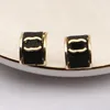 Luxe Stud Big 18K Gold Plating Earring Famous Women Brand Letter Designer Incrusté Crystal Pearl Boucles d'oreilles avec boîte Top Quality Wedding Engagement Ear Ring