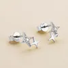 Boucles d'Oreilles Anziw Star Piercing Or Argent 925 Sterling 2023 Tendance 2.0mm Ronde Moissanite Boucle D'oreille Femmes Bijoux Filles Cadeaux