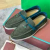 luxury designer shoes ladies fashion suede casual shoes moccasins formal shoes classic leather men's casual slip-on flat shoes top quality couple boat shoes 35-46 Box