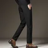 Men's Pants Spring and Autumn Slim Fit Business Office Elastic Waist Black Grey Classic Korean Menswear P230529