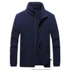 Men's Jackets 7XL 8XL 9XL Fleece Mens Jacket Oversize Winter Coat Men Windbreak Outerwear Men's Warm Overcoats Zipper Pockets