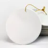 3 inch kerstronde sublimatie blanco keramische hanger cirkel aangepaste ornamenten Xmas boomdecor dubbelzijdig afdrukken