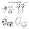 Kolczyki Dangle żyrandol 20 szt. Stal nierdzewna Huggie Hinged Hoop KPOP Korean Kit Women Men Men Mode Jewerly M2 Hurtowe