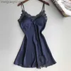 Sexy Pyjamas Women's Sexy Lingerie Silk Nightgown Summer Dress Lace Night Dress Sleepwear Babydoll Nightie Satin Homewear Chest Pad Nightwear T230529