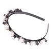 Other Double Clip Pearl Headbands for Women Girls Flower Hairbands Plastic Bezel with Clips Hairpin Hairstyle Hair