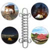 Utomhus Gadgets 5st Outdoor Camping med Carabiner Steel Tent Rope Sighter Awning Lightweight Spring Windproof Fixing Cord Tensioner Buckle 230526