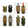 Drinkware Handle Beverage Koozie Vest Handle Military Molle Mini Beer Er Cooler Sleeve Adjustable Shoder Straps