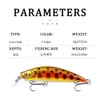 Iscas de iscas 1 pia Minnow Wobblers 6cm 6g de plástico artificial seco Bait Chuck Bass Parker Fishing Gear P230525