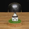 Вазы 4x 8x12см Стеклянный купольный чехол Cloche Jarce Сочные террариумы с древесной пробкой основой