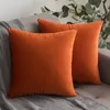 枕の純粋な色ベルベットソフトカバー肌に優しい装飾枕カバー45x45cm豪華なケースホームデコレーション