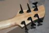 6 sznurków Naturalne drewno kolor elektryczny gitarę basową przez pucharkę psiołek klonowy blat czarny sprzęt klonowy podstrunnica 9V Aktywne przetworniki