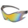 Модные солнцезащитные очки Негабаритные солнцезащитные очки Simaese Солнцезащитные очки без оправы Очки с защитой от ультрафиолета Ретро Красочные очки для велоспорта Доступны 8 цветов