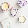 Wedding Luxury Scented Candle Gift Cotton Wick Soy Wax Candles Aroma Glass Jar Smokeless Fragrance Soy Wax Flower Series Aromatherapy Candles