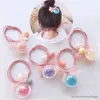 Other Fashion Girls Hair Bubble Balls Sand Gold Drill rubber band elastic hair bands Headwear Children's Hair ring