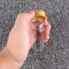 Storage Bottles 12 Pieces 30ml Transparent Glass With Golden Aluminum Caps Vials Jars Size 30x70mm For Gift DIY Crafts