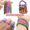 Party Games Crafts 600 1500st Colorful Loom Band Set Candy Color Armband Making Kit Diy Rubber Band Woven Girls Craft Toys Gifts 230529