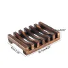 Soap Dishes 200Pcs Dhs 10.5X8X2Cm Natural Wooden Bamboo Dish Tray Holder Storage Soaps Rack Plates Box Container For Bath Shower Pla Dh6O0