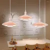 Lampy wiszące lite nowoczesne minimalistyczne światła e27 z żarówką aluminiową restaurację kreatywne dekoracje sypialni Nordic Hanging lampa