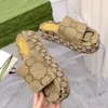 Designer Sandaal Mode Dikke Zool Slipper Merk Dames Slide Sandaal Met Lnterlocking G Indoor Home Mooie Sunny Beach Man vrouw Slippers