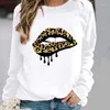 Women's Hoodies Womens Female O-neck Casual Sweatshirts Woman Lip Funny Sexy Sweet Pullovers Clothing Ladies Spring Autumn Winter