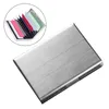 Porte-cartes portefeuille grande capacité en acier inoxydable résistant aux rayures anti-poussière hommes femmes porte-cadeau d'affaires 10 fentes