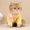 Sweter dla psów z pensem z pasującym szalikiem zimowe ciepłe ubrania chłodne płaszcz dla psa i kota