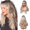 Er zijn veel stijlen om uit te kiezen voor de Air Bangs Gradient Golden Wave Long Curly Wig ondersteunende aanpassing