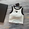 crop top designer top tank top designer kleding vrouwen t-shirt dameskleding Borduren Ruches Ruffle Bow Button Lace Print Strass Vest Yoga Tees Sheer Pailletten B8