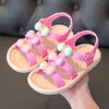 Sandales d'été pour bébés filles, chaussures pour enfants, mode douce fleur princesse, sandales pour enfants en bas âge, douces et respirantes