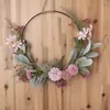 Decoratieve bloemen mooie nep krans groen bladeren langdurige muurdeur hangende faux bloemen slinger gemakkelijke verzorging kunstmatige huisbenodigdheden