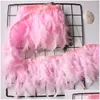 Andra evenemangsfestleveranser 1m Turkiet Feather Costume trimning mjuk fluffig färgad colorf band spetsdekoration drop leverans hem ga dhs2x