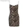 Sexig pyjamas Sexig kommer pyjamas för kvinnor sommar leopard tryck sexig sling klänning het flicka mode sexig kvinna nattklänning hem slitage t230529