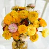 装飾的な花10pcs天然chrysanthemumブーケデイジーヒマワリ乾燥植物フラワーマザーデイギフトリビングルームデコレーションホーム