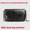Wholesale Marmont Fashion Genuine Leather Shoulder Bag Heart Chain Purse In 4 Size Flap Closure with Double Letter Hardware With Dust Bag
