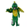 Costume de mascotte dragon vert Simulation personnage de dessin animé tenue Costume carnaval adultes fête d'anniversaire tenue fantaisie pour hommes femmes