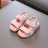 Sandales été garçon sandales enfants en cuir à semelle souple confortables filles appartements couleur unie chaussures de plage 21-30 R230529