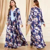 Vêtements ethniques musulman Maxi longue robe femmes Abaya printemps turquie lâche Jalabiya robes col en V inde arabe islamique