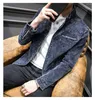 Herrjackor 2023 Autumn Tide Men's Denim Youth Casual Straight Male Korean Version Chic Solid Color Cotton Coats 12A4402