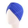 Kids Ruffle Turban Infant Baby Beanie Head Wrap Soft Indian Boys Girls Cap For 1-5 Years Old Solid Color Bonnet Hat