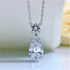 Water Drop Moissanite Diamond Dangle Earring 100% Echt 925 sterling zilveren Bruiloft Oorbellen voor Vrouwen Beloven Sieraden Gift